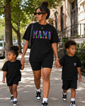 MAMA — Sequin Embroidered Tee