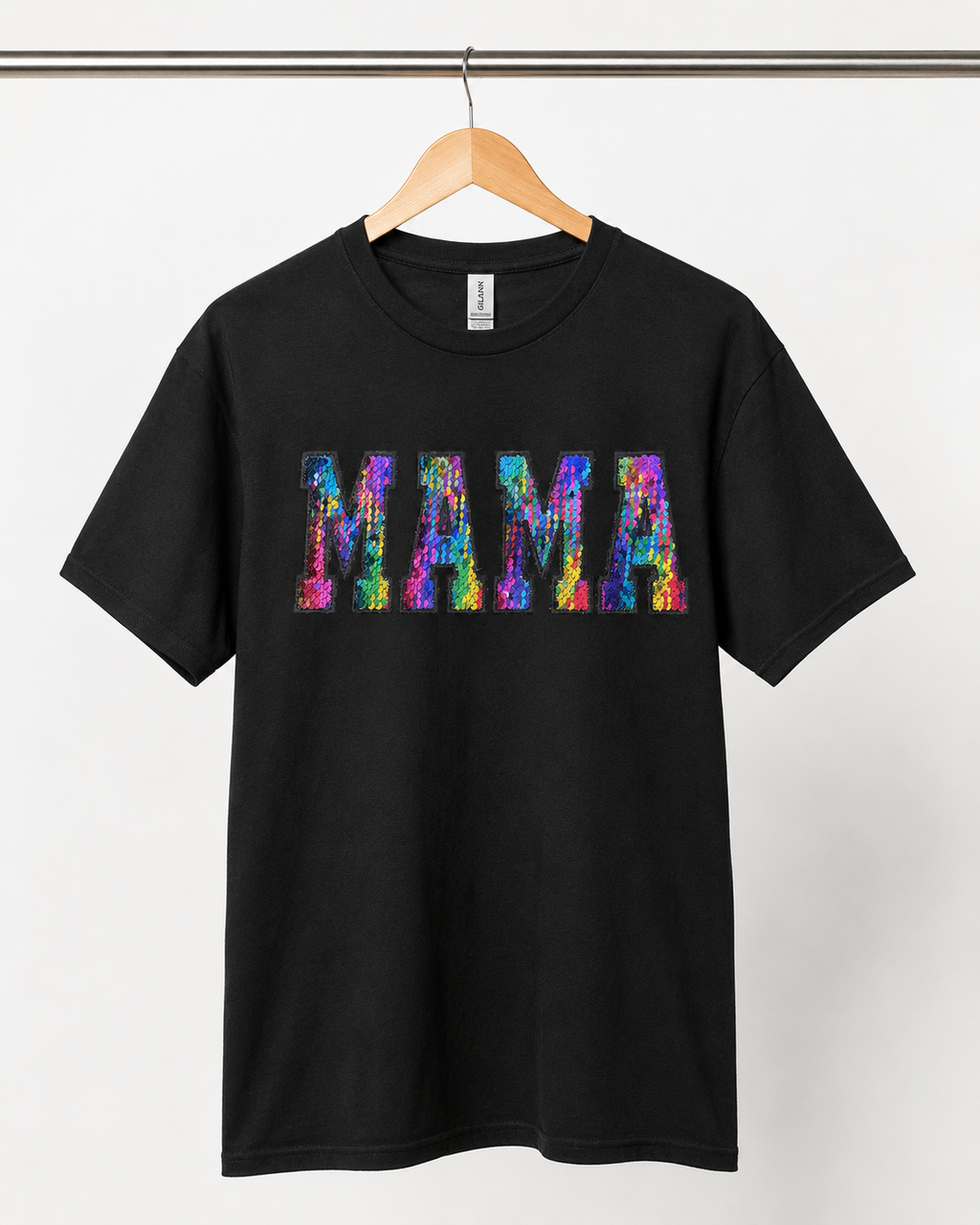 MAMA — Sequin Embroidered Tee