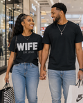 Customizable WIFE — Glitter & Embroidered Tee